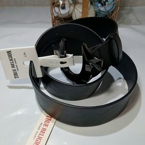 TRUE RELIGION Women's L/XL Belt Faux Glass Horseshoe Buckle BRAND-NEW w/tags